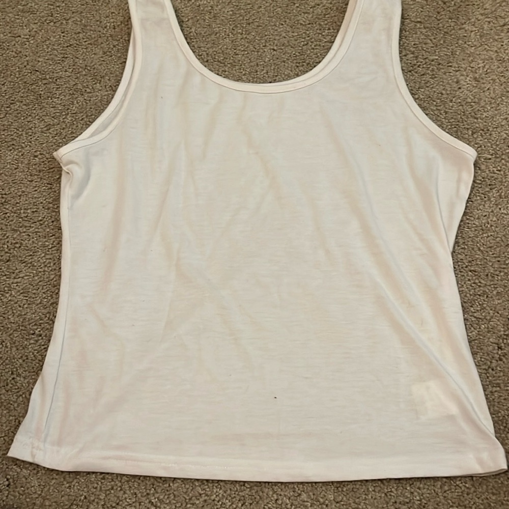 Women’s white tank top